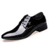 Luxury Italian Patent Leather Men's Oxford Shoes - Pointed Toe Wedding Dress Derbies